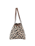 TB Monogram Tote, &pound;530, Handbags, Beige, Canvas, Side view
